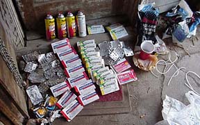 Black market illegal drugs